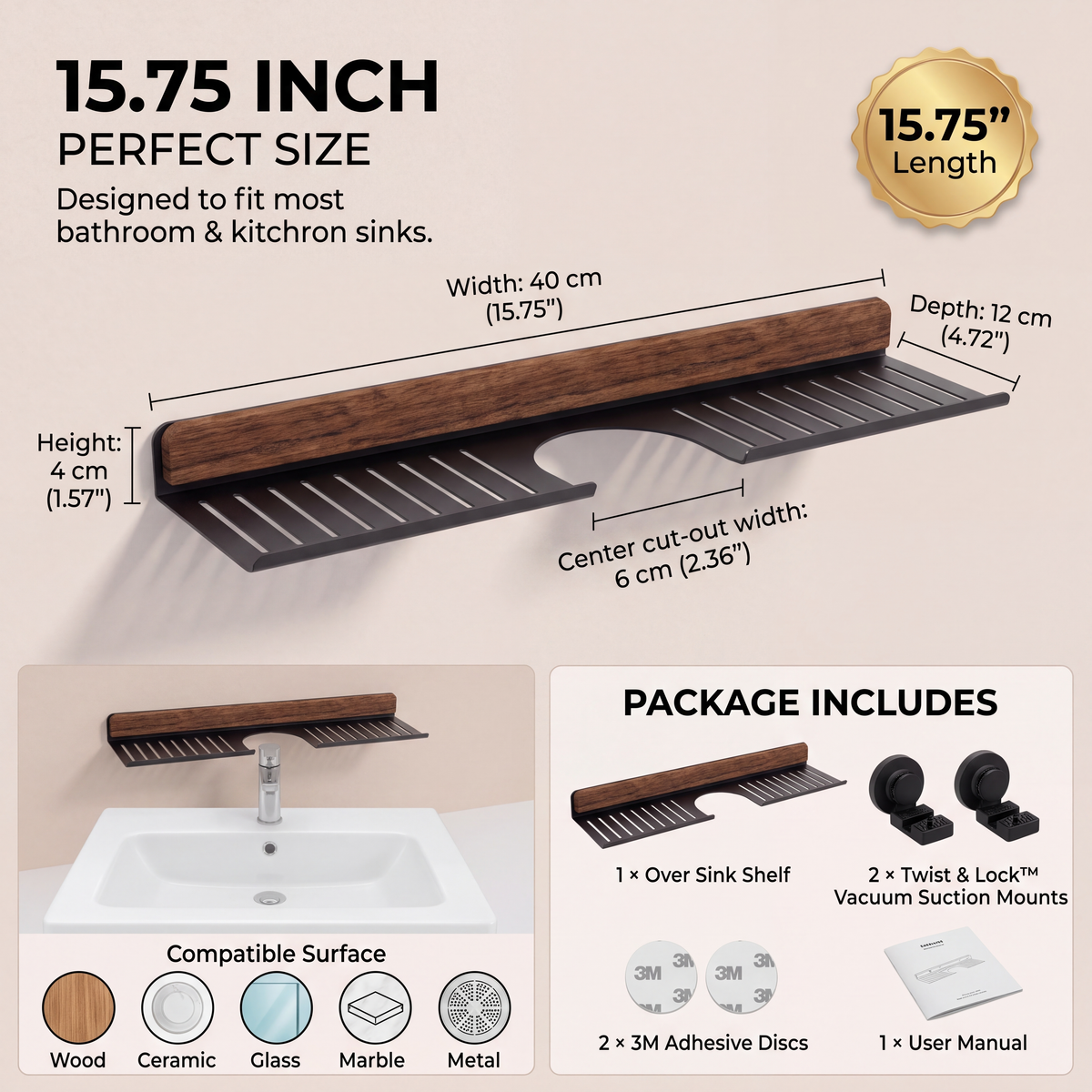ROHA NOIR SINK ORGANIZER